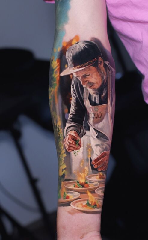 Realistisches Tattoo von Alex666cold — fotorealistische Arbeit in Hyperrealismus oder Color-Realism