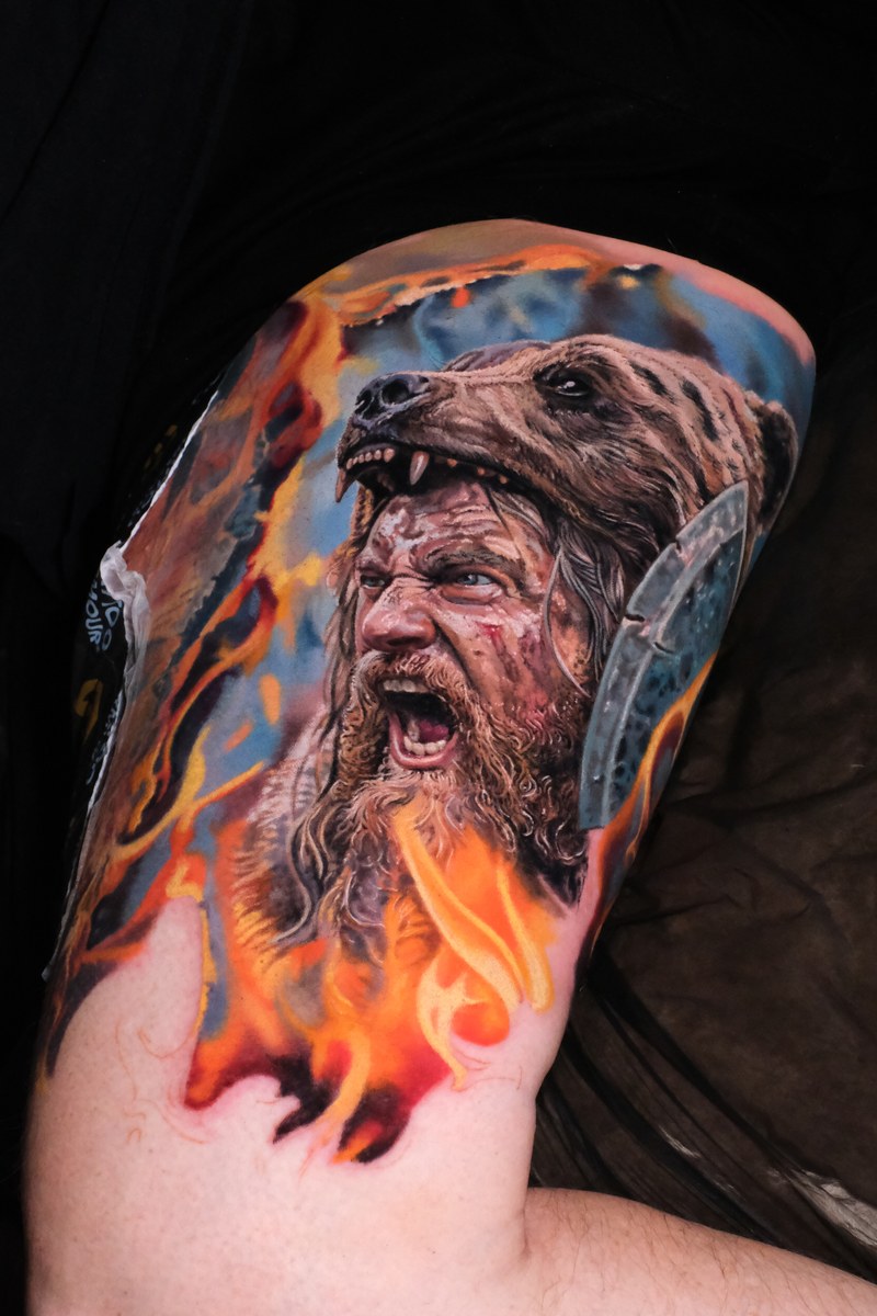 Realistisches Tattoo von Alex666cold — fotorealistische Arbeit in Hyperrealismus oder Color-Realism